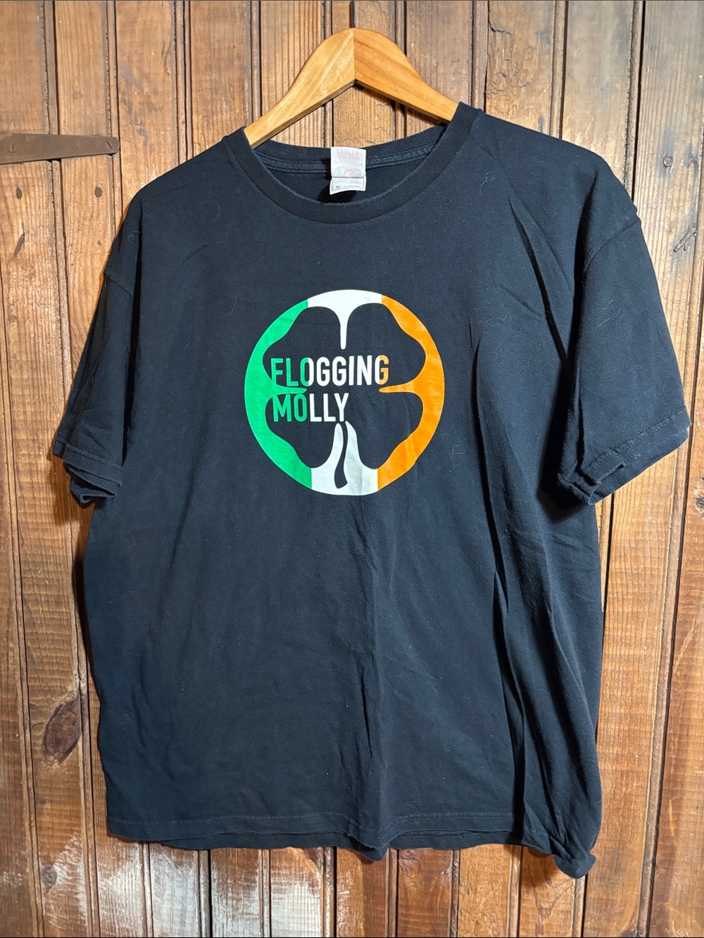 Black Flogging Molly Band Logo  T‑Shirt